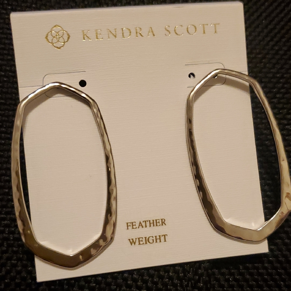 Kendra Scott Silver Geometric Hoop Earrings